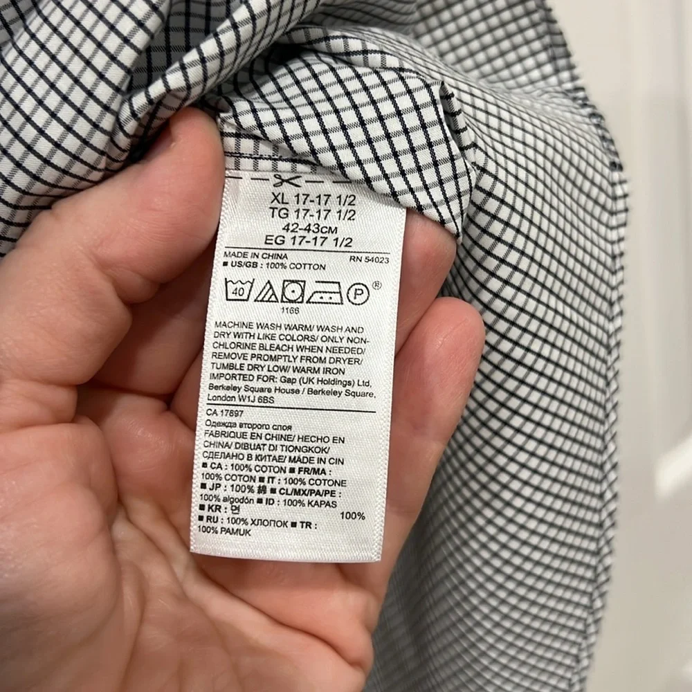 Banana Republic Non-Iron Camden Fit Button Down Mens Size XL